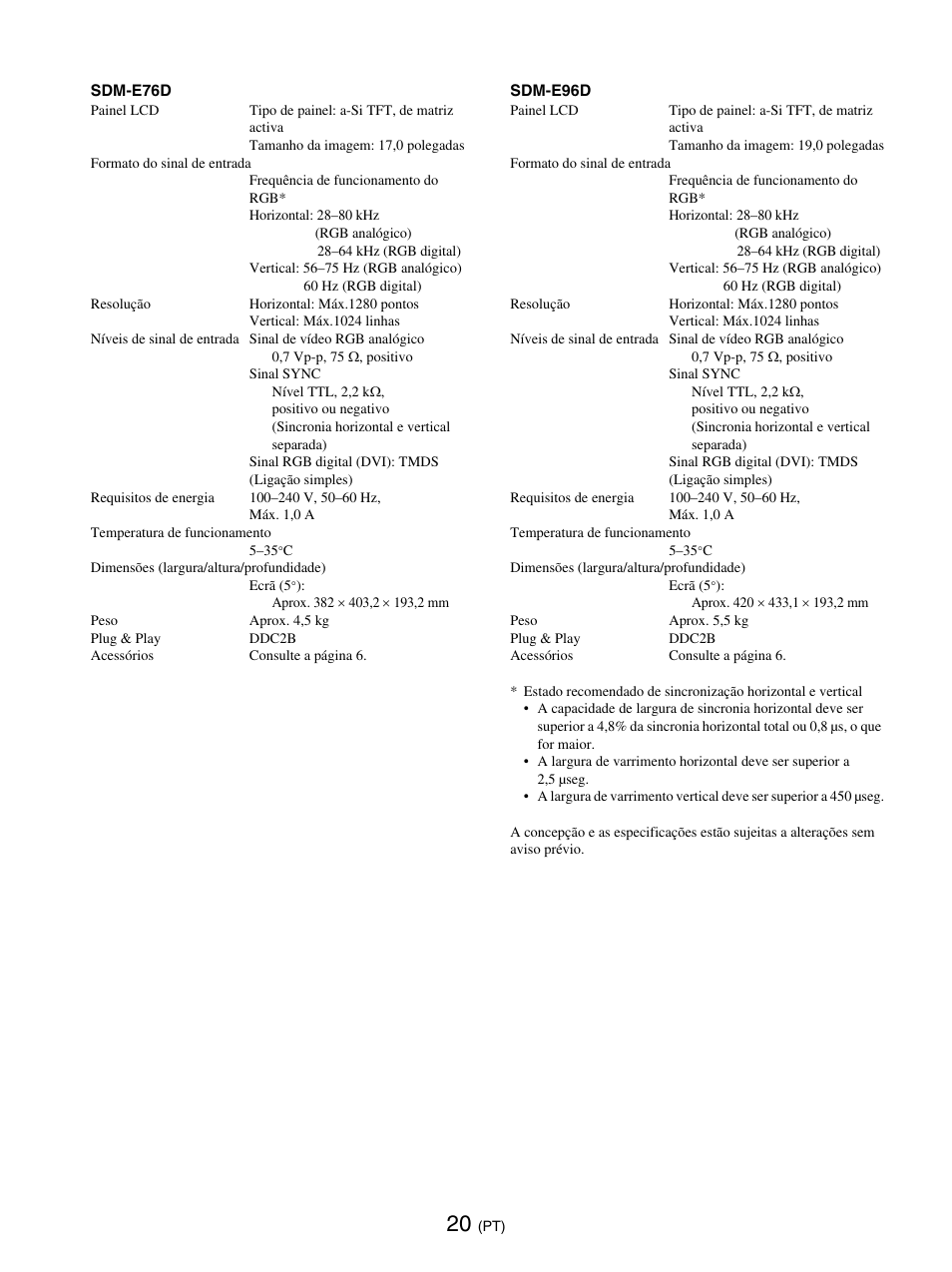 Sony SDM-E76D User Manual | Page 155 / 349