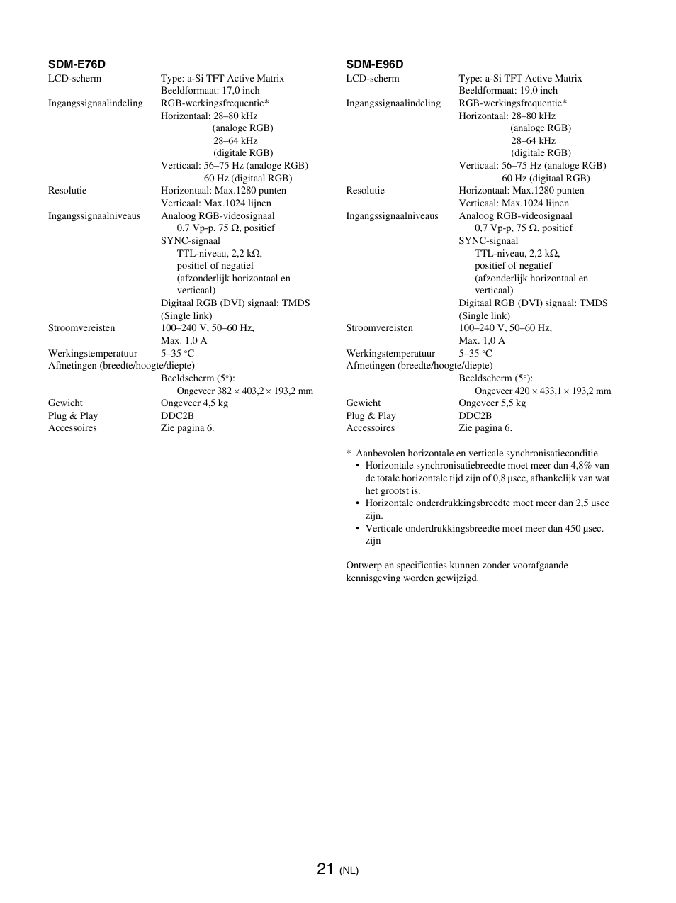 Sony SDM-E76D User Manual | Page 220 / 349