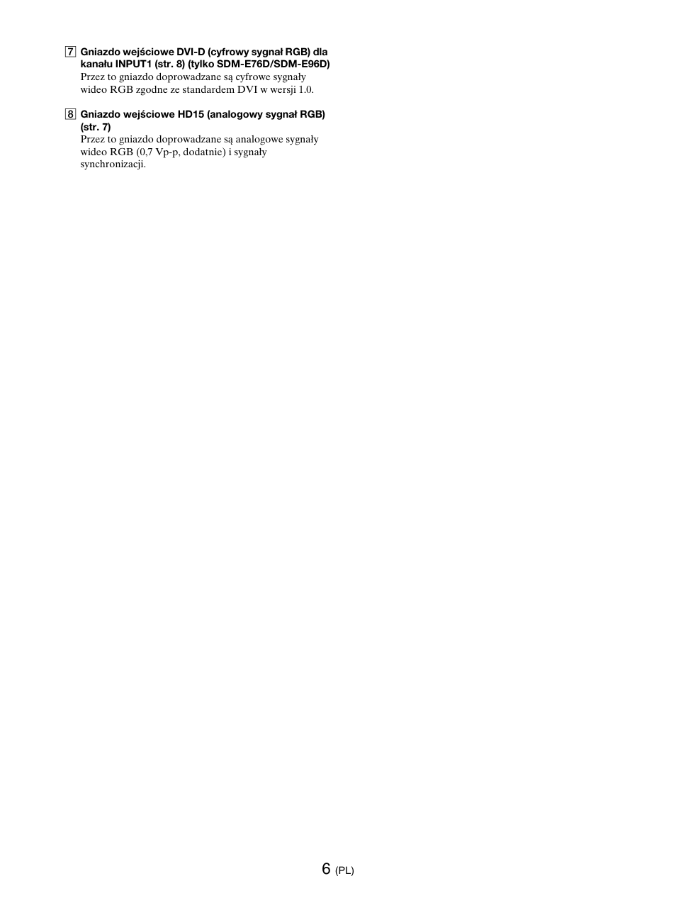 Sony SDM-E76D User Manual | Page 290 / 349