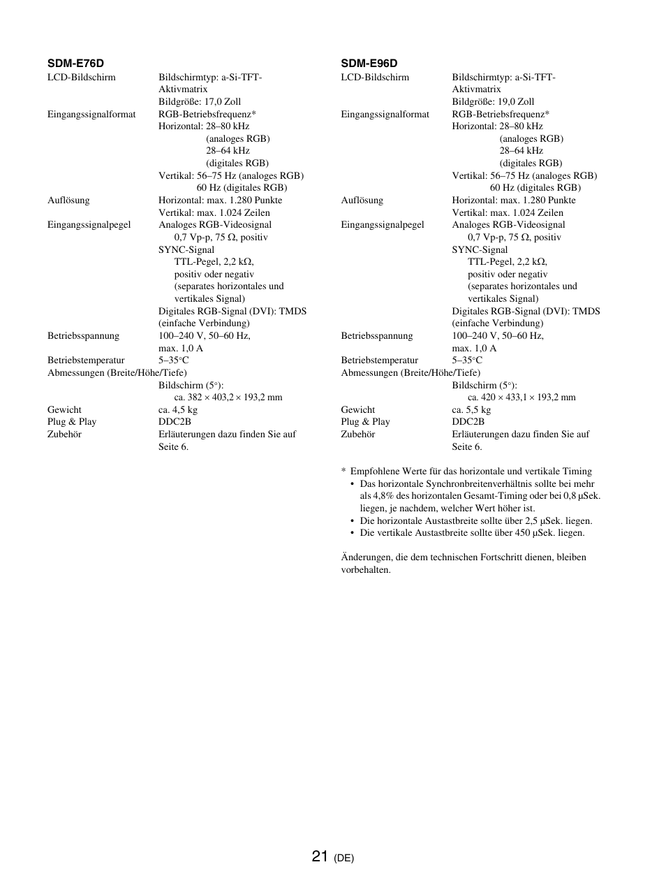 Sony SDM-E76D User Manual | Page 89 / 349