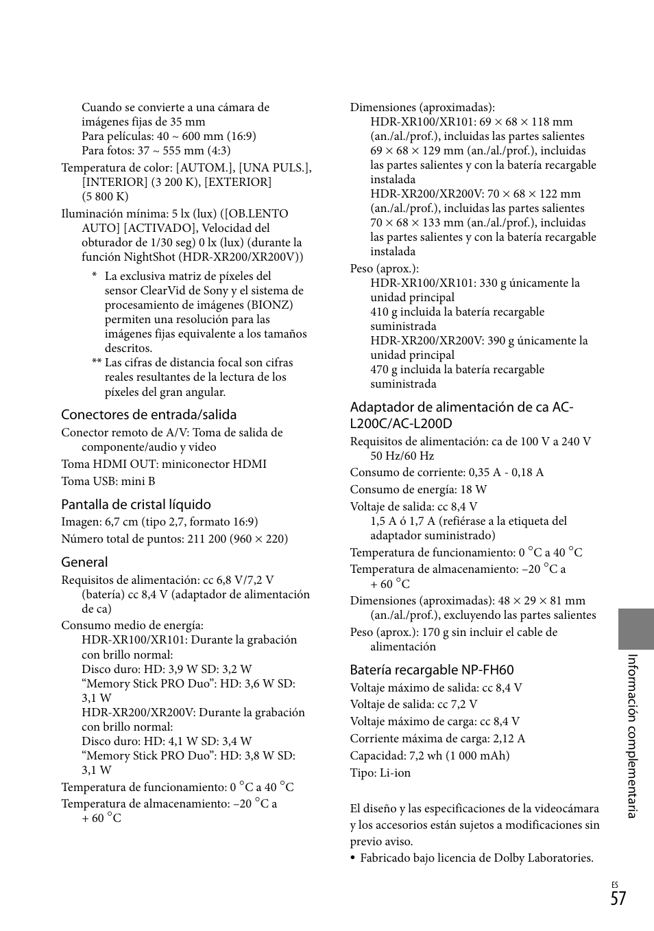 Sony HDR-XR100 User Manual | Page 121 / 130