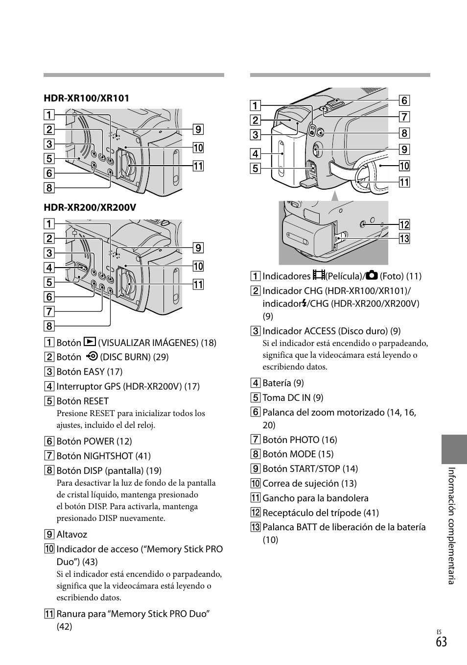 Sony HDR-XR100 User Manual | Page 127 / 130