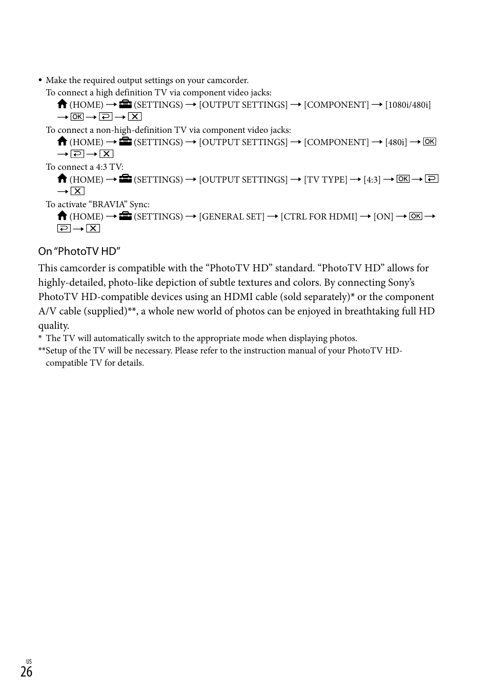 Sony HDR-XR100 User Manual | Page 26 / 130