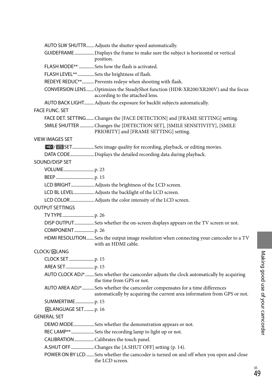 Sony HDR-XR100 User Manual | Page 49 / 130