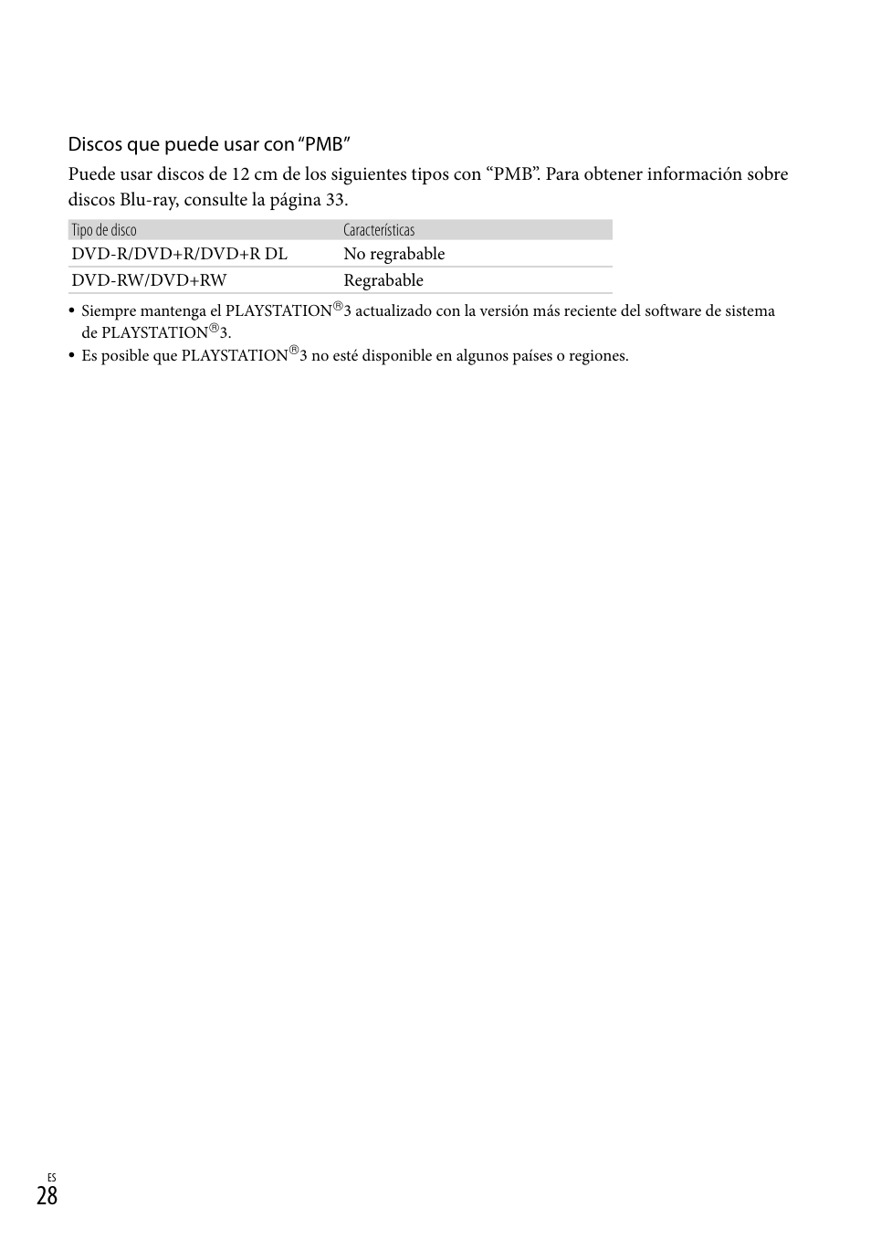 Discos que puede usar con “pmb | Sony HDR-XR100 User Manual | Page 92 / 130