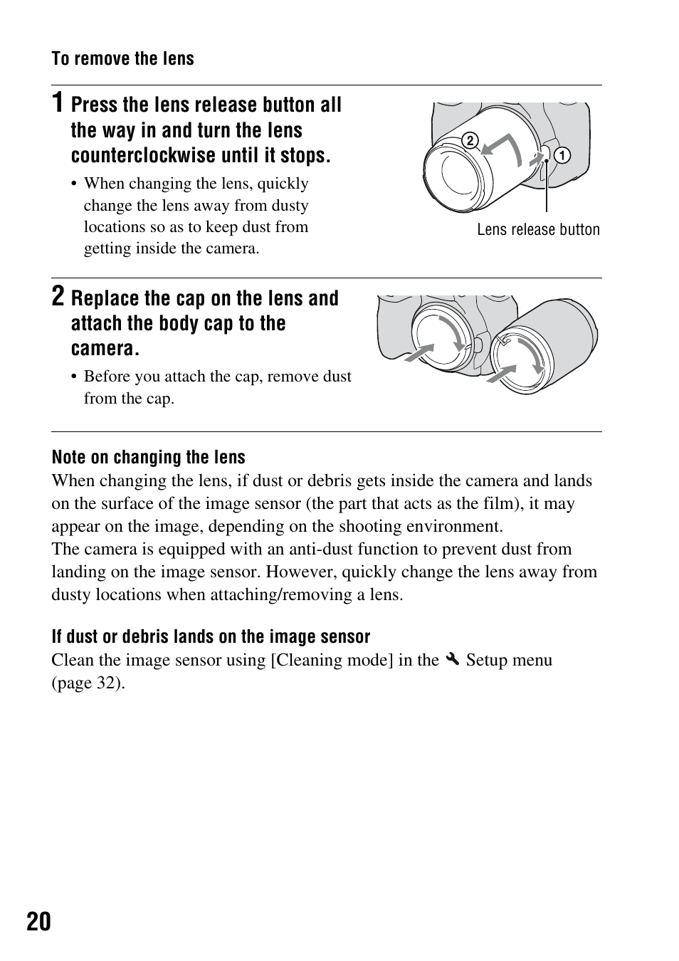 Sony DSLR-A200K User Manual | Page 20 / 158