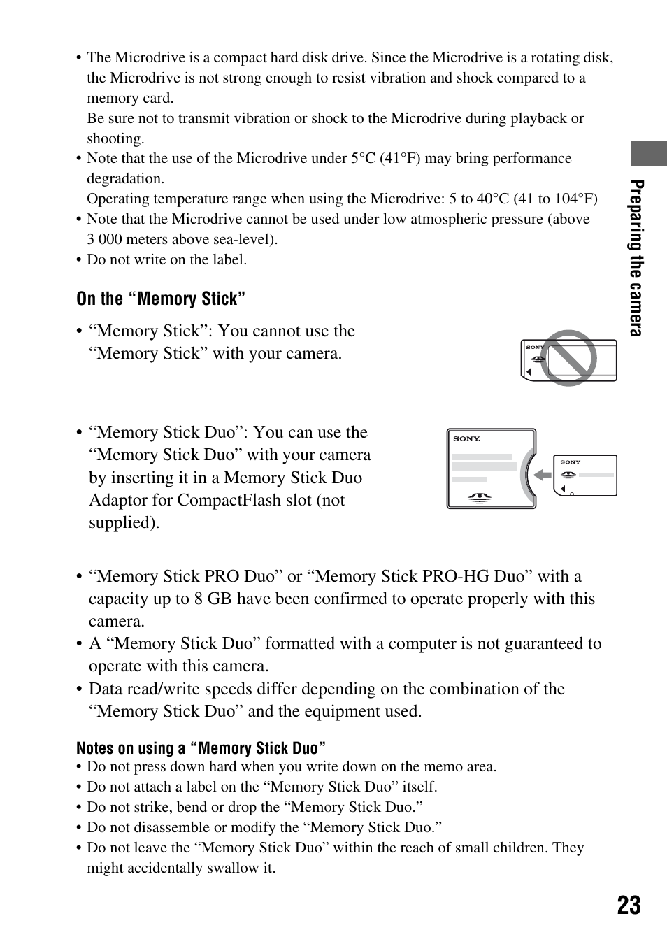 Sony DSLR-A200K User Manual | Page 23 / 158