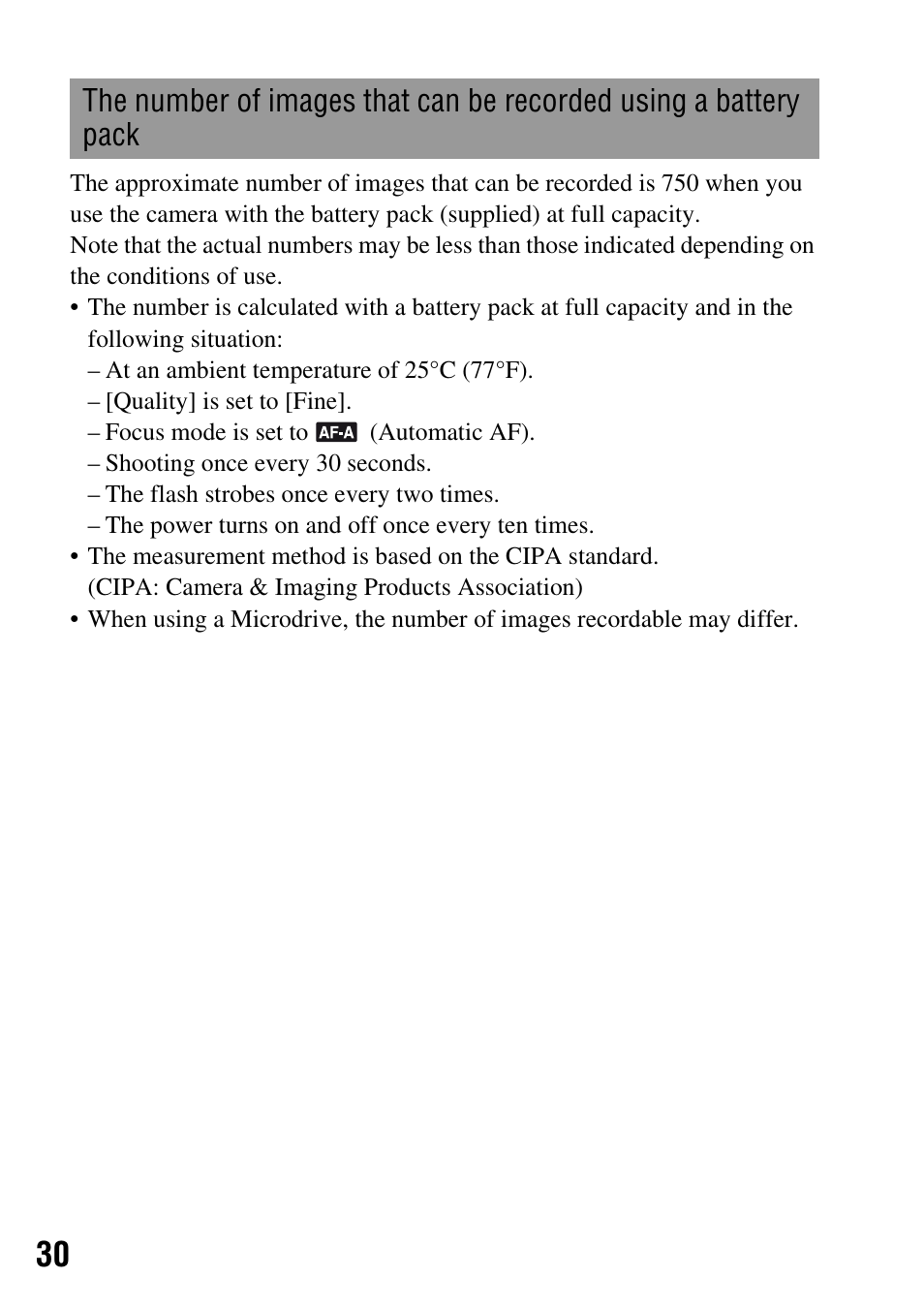 Sony DSLR-A200K User Manual | Page 30 / 158