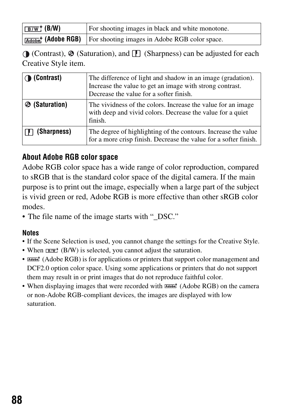 Sony DSLR-A200K User Manual | Page 88 / 158