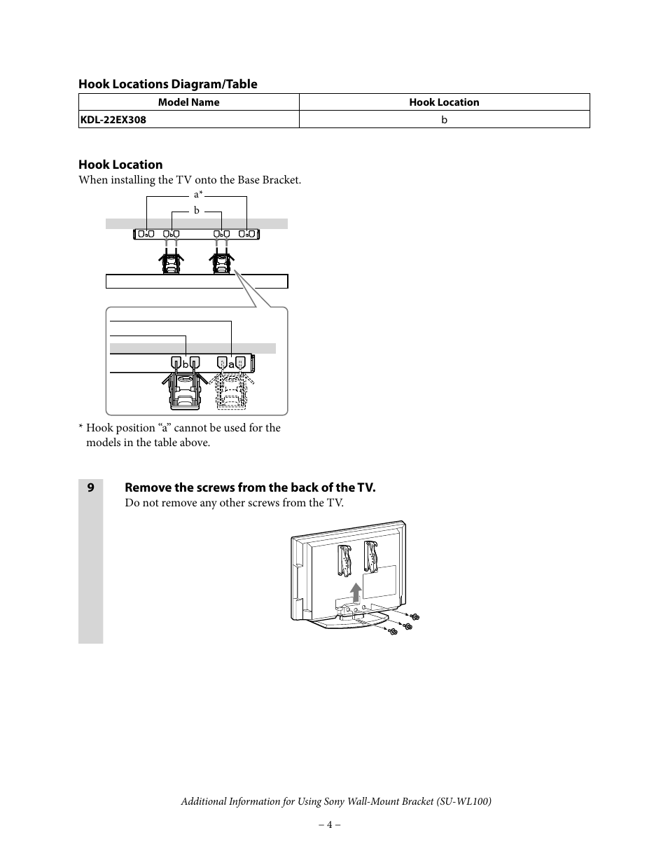 Sony KDL-22EX308 User Manual | Page 4 / 5