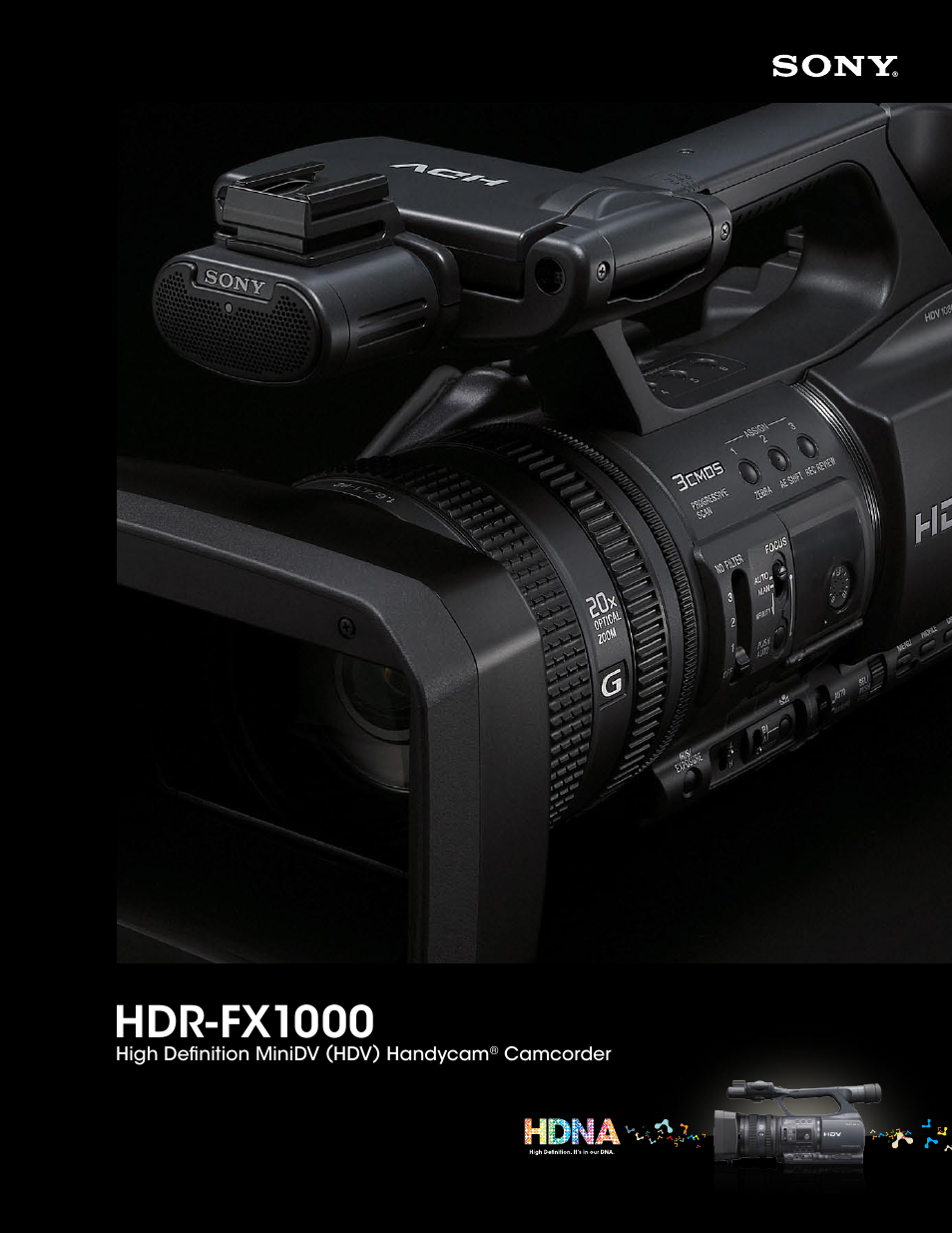 Sony HDR-FX1000 User Manual | 7 pages