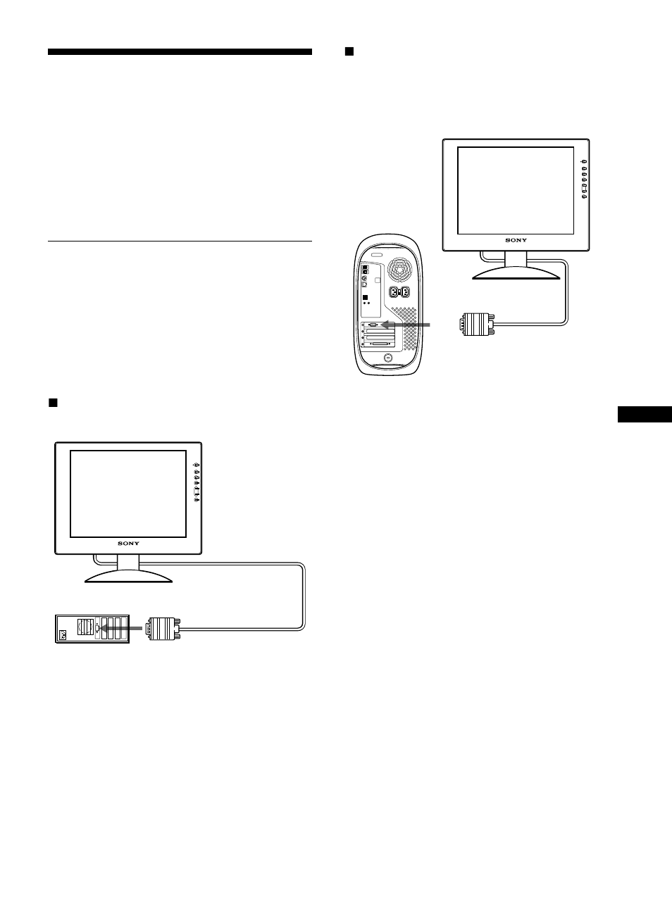 Installation, Etape 1 : raccordez l’écran à votre ordinateur, Etape 1 : rac | Sony SDM-S91 User Manual | Page 27 / 108