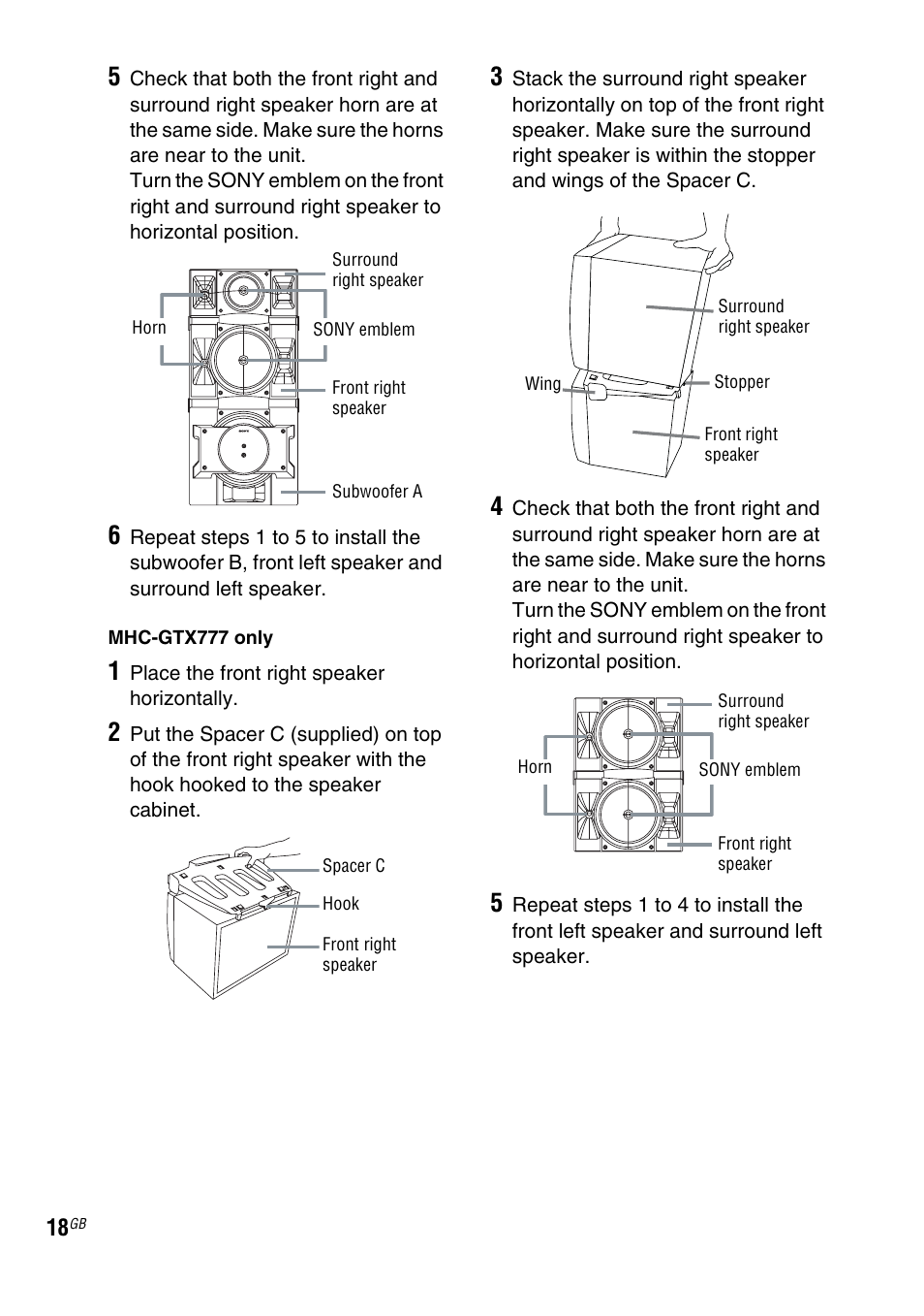 Sony LBT-ZTX7 User Manual | Page 18 / 60