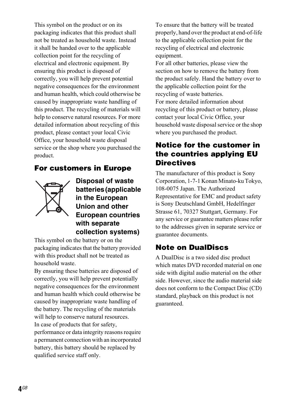 Sony LBT-ZTX7 User Manual | Page 4 / 60