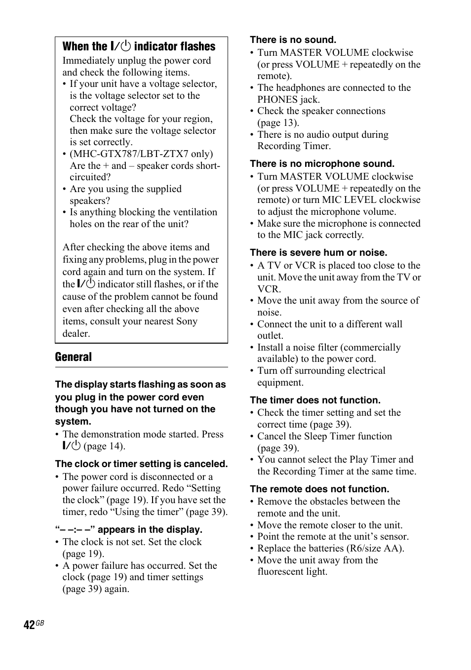 Sony LBT-ZTX7 User Manual | Page 42 / 60