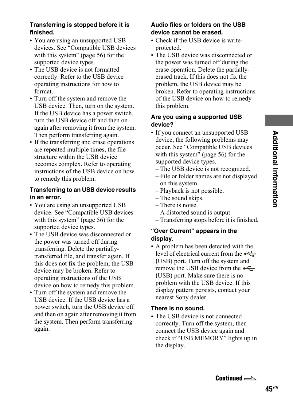 Sony LBT-ZTX7 User Manual | Page 45 / 60