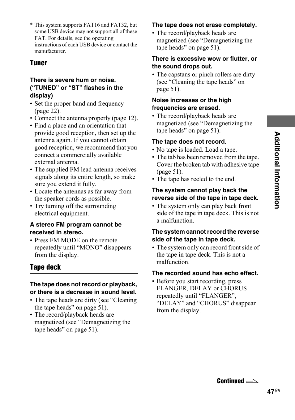 Sony LBT-ZTX7 User Manual | Page 47 / 60