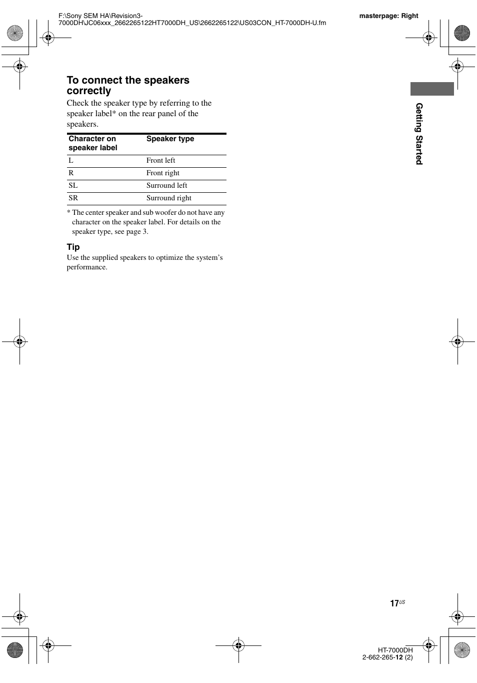 Sony HT-7000DH User Manual | Page 17 / 84