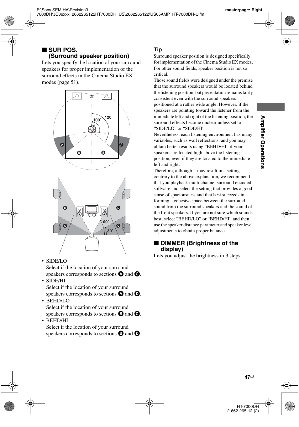 Sony HT-7000DH User Manual | Page 47 / 84