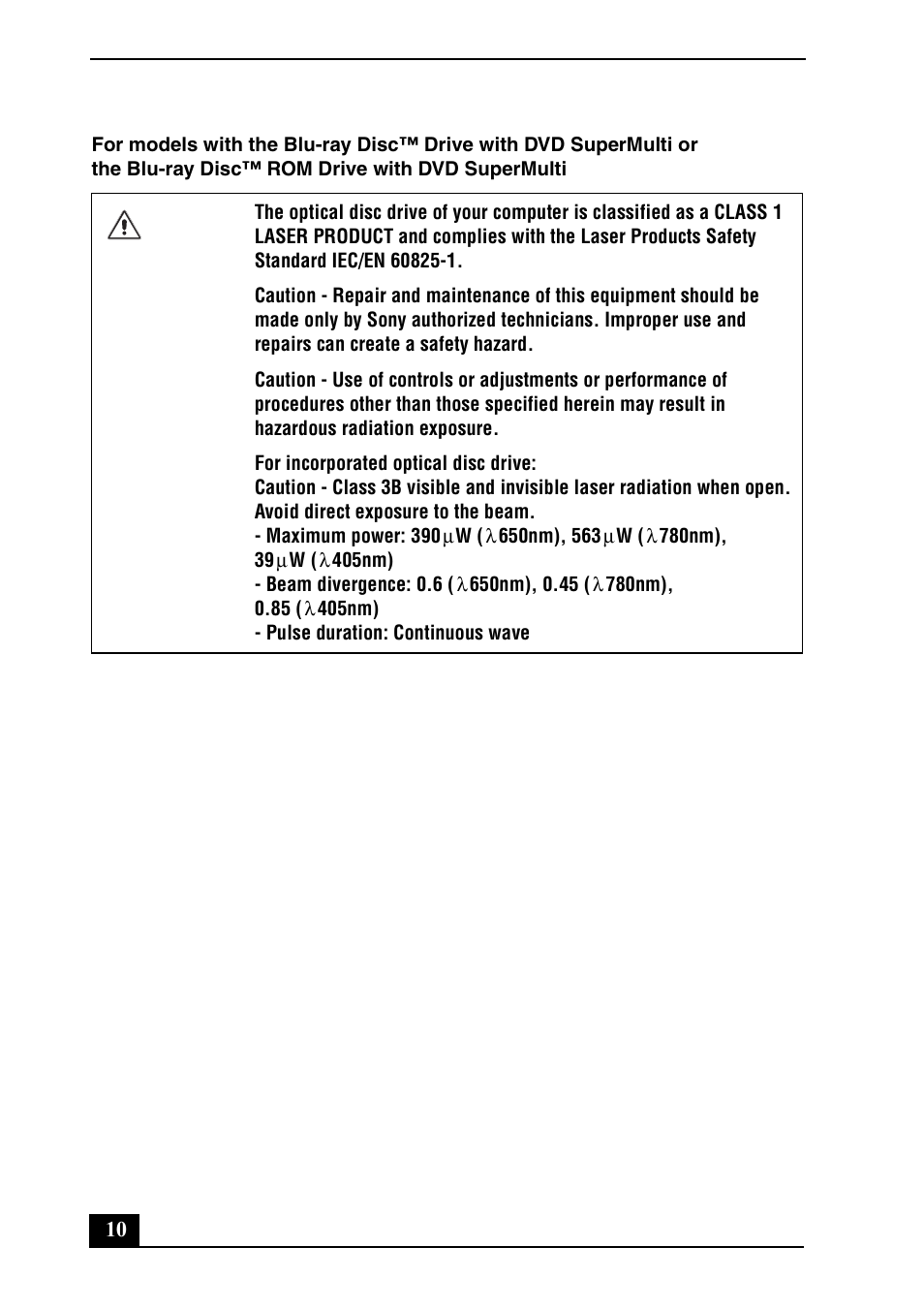 Sony VPCSB190X User Manual | Page 10 / 36