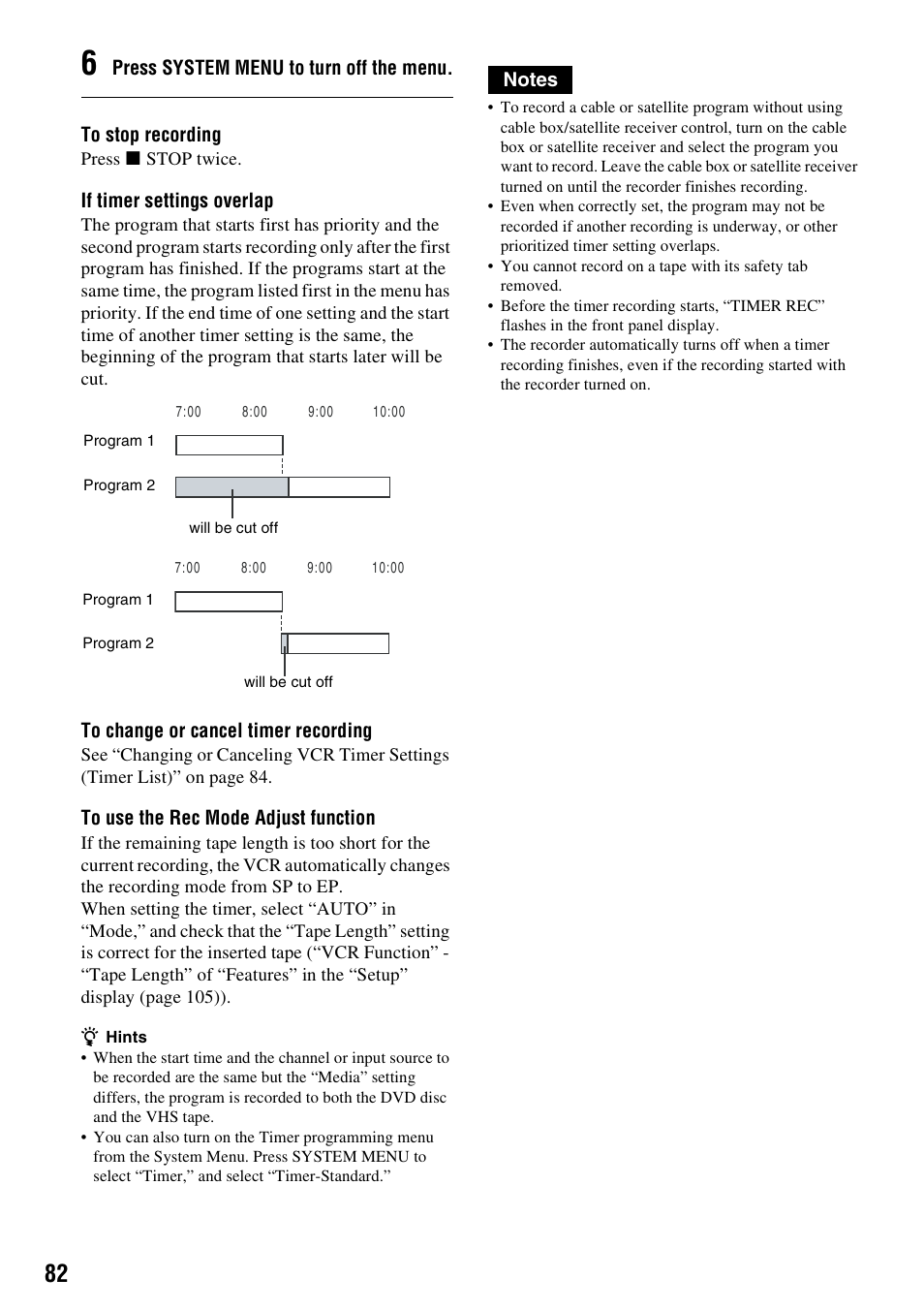 Sony RDR-VX530 User Manual | Page 82 / 132