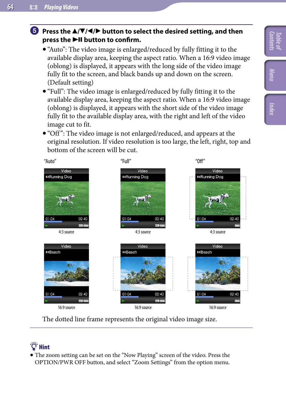 Sony NWZ-A728PNKBB User Manual | Page 64 / 133