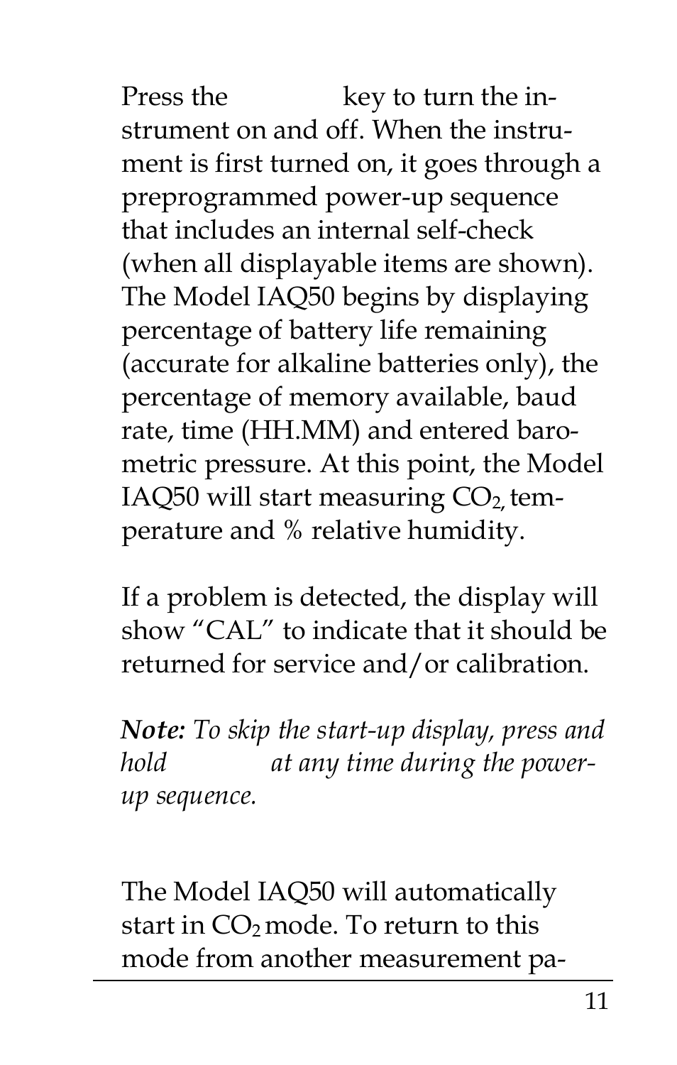 TSI IAQ50 User Manual | Page 11 / 40