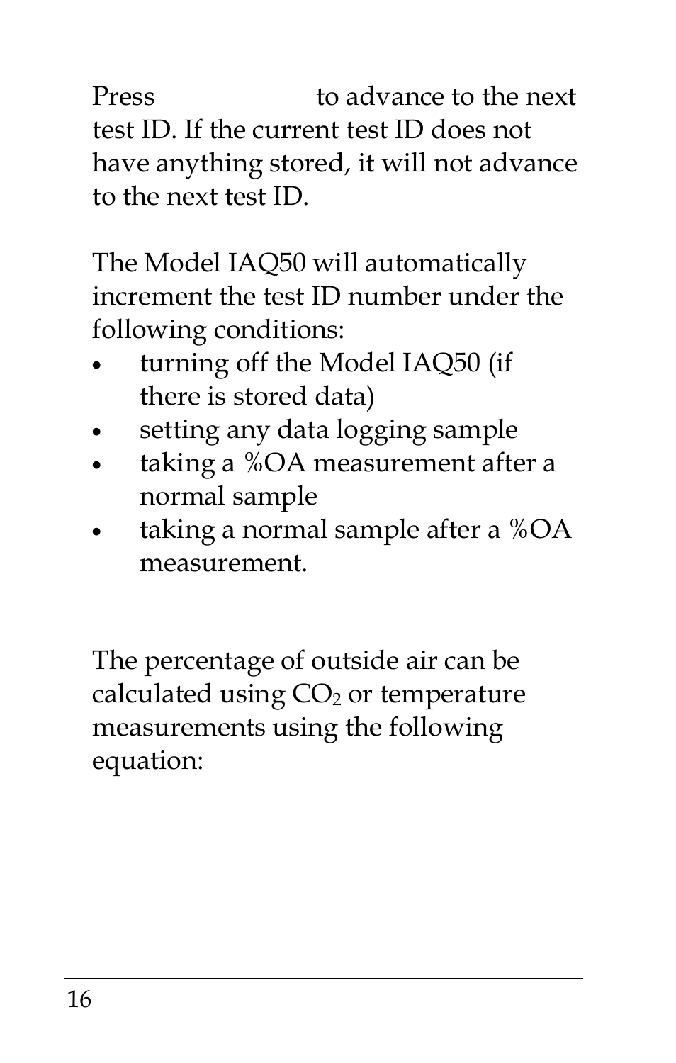 TSI IAQ50 User Manual | Page 16 / 40