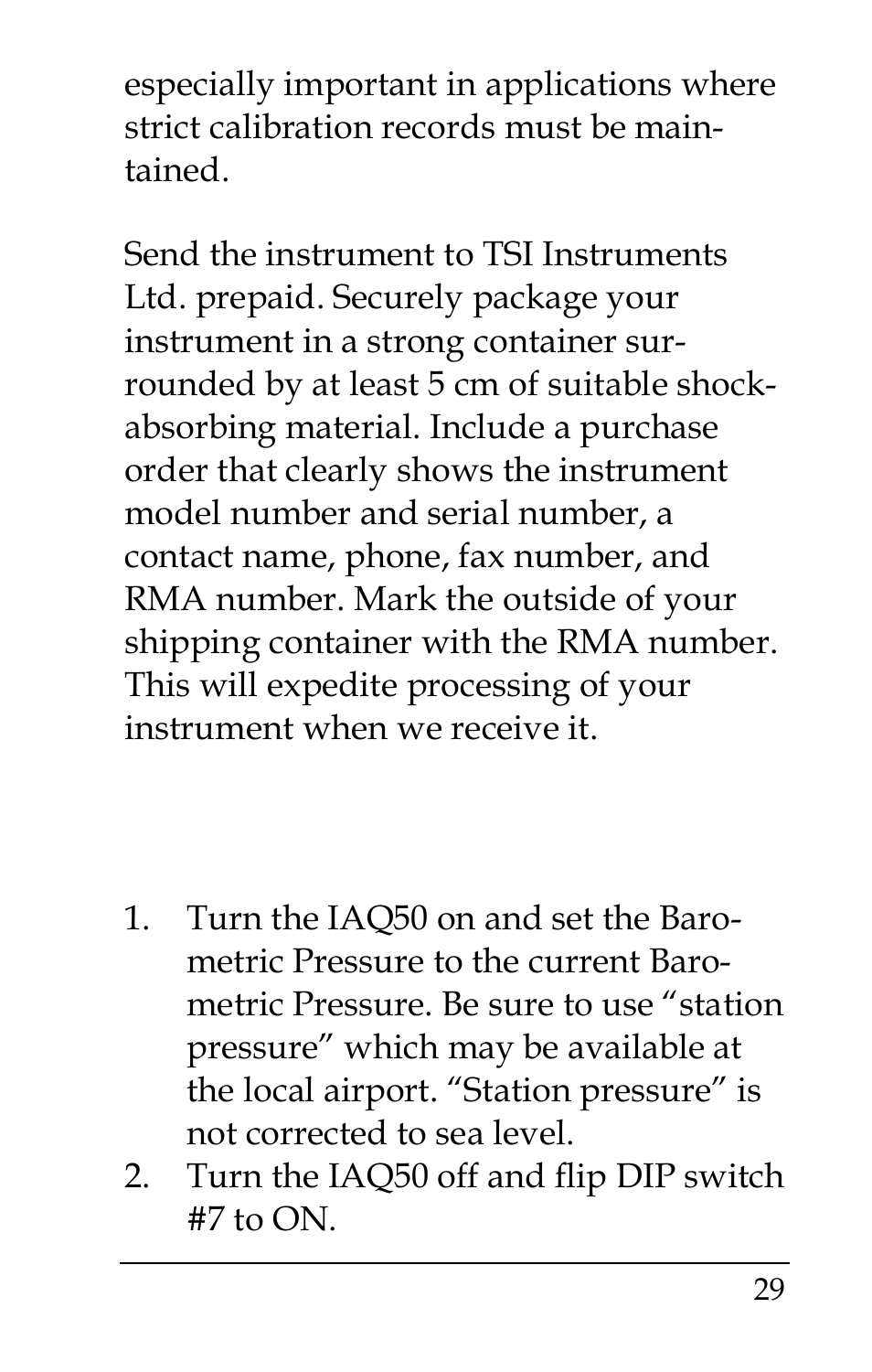 Field calibration, Co2 field calibration procedure | TSI IAQ50 User Manual | Page 29 / 40