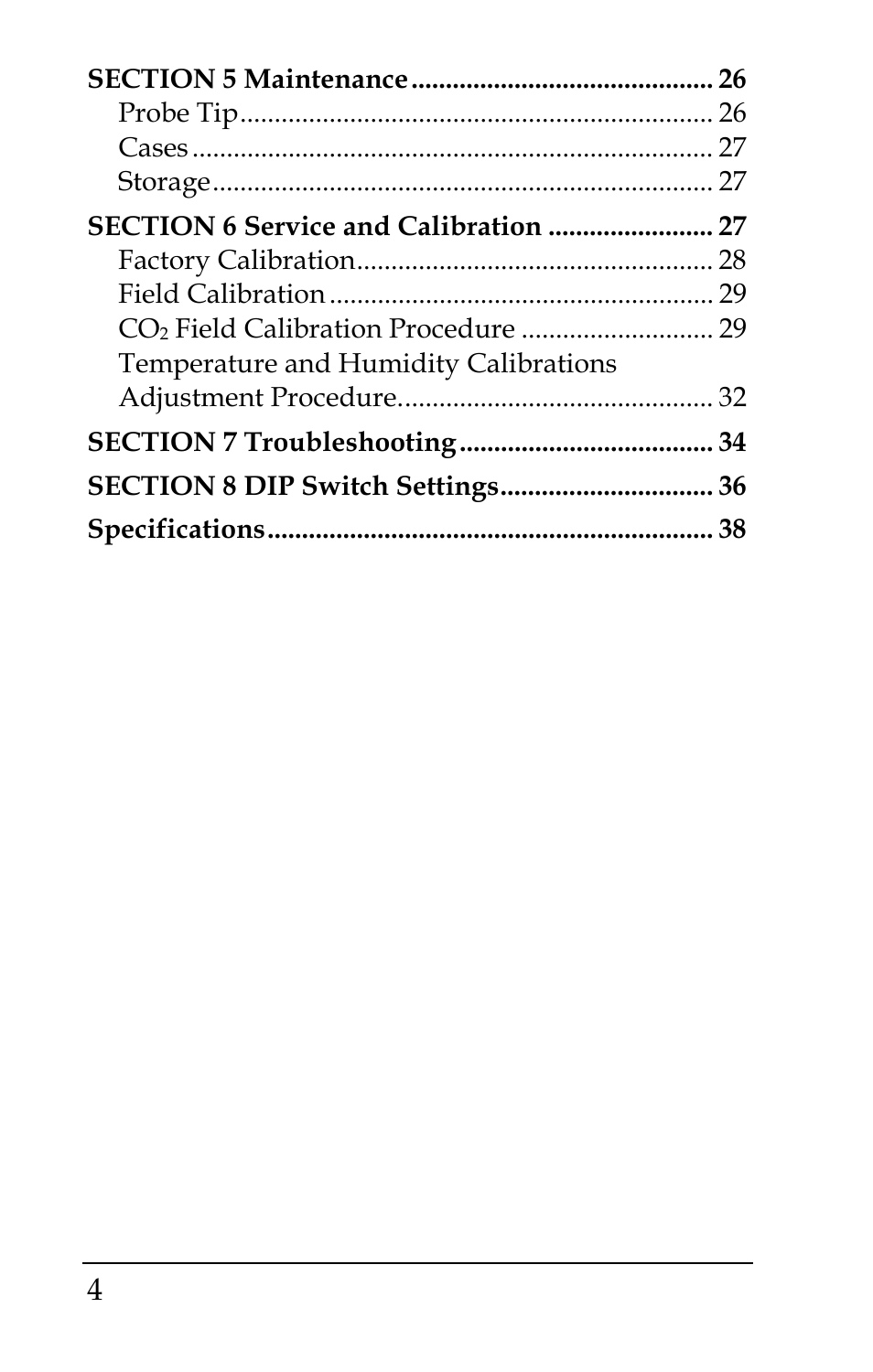 TSI IAQ50 User Manual | Page 4 / 40