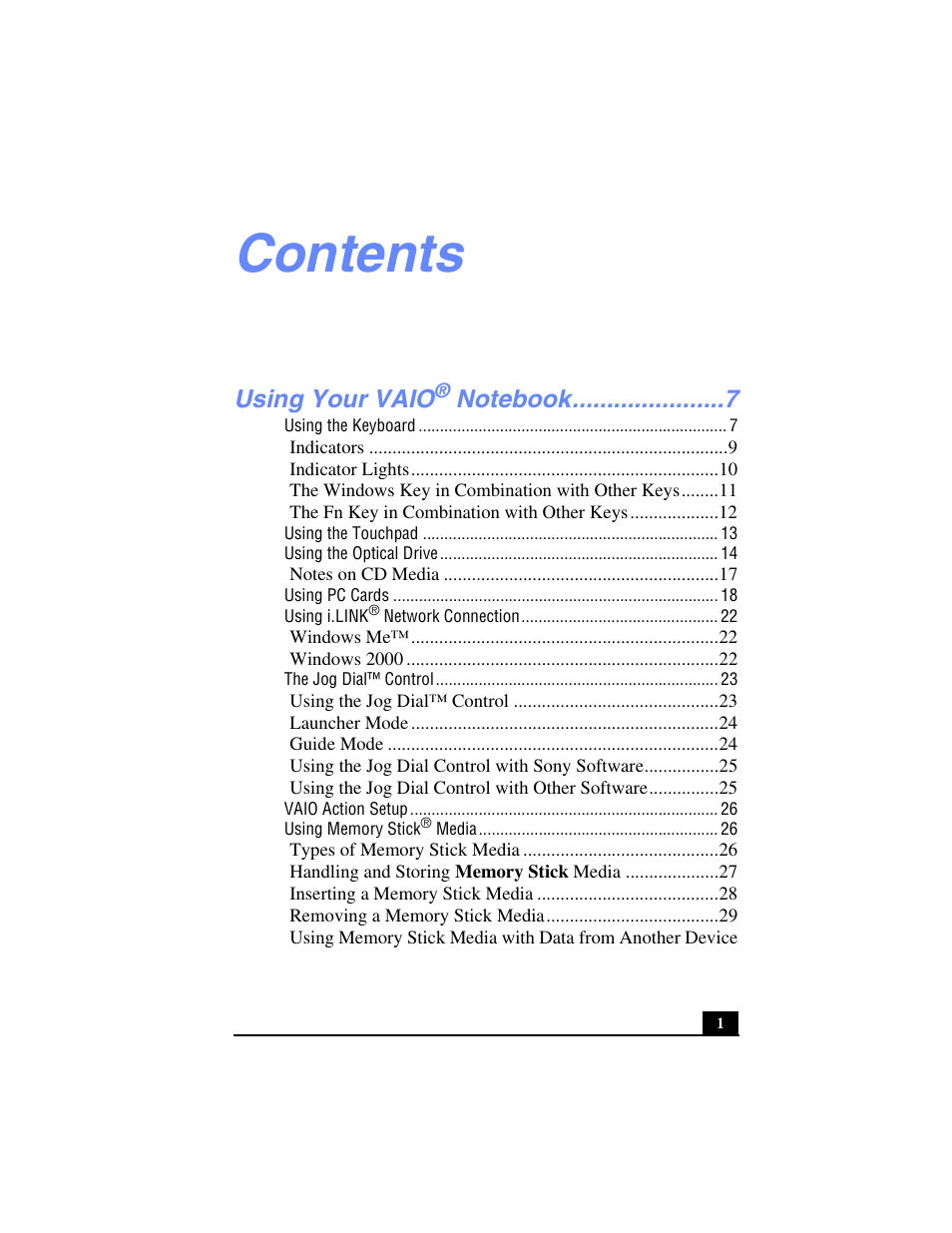 Sony PCG-SR33 User Manual | 139 pages