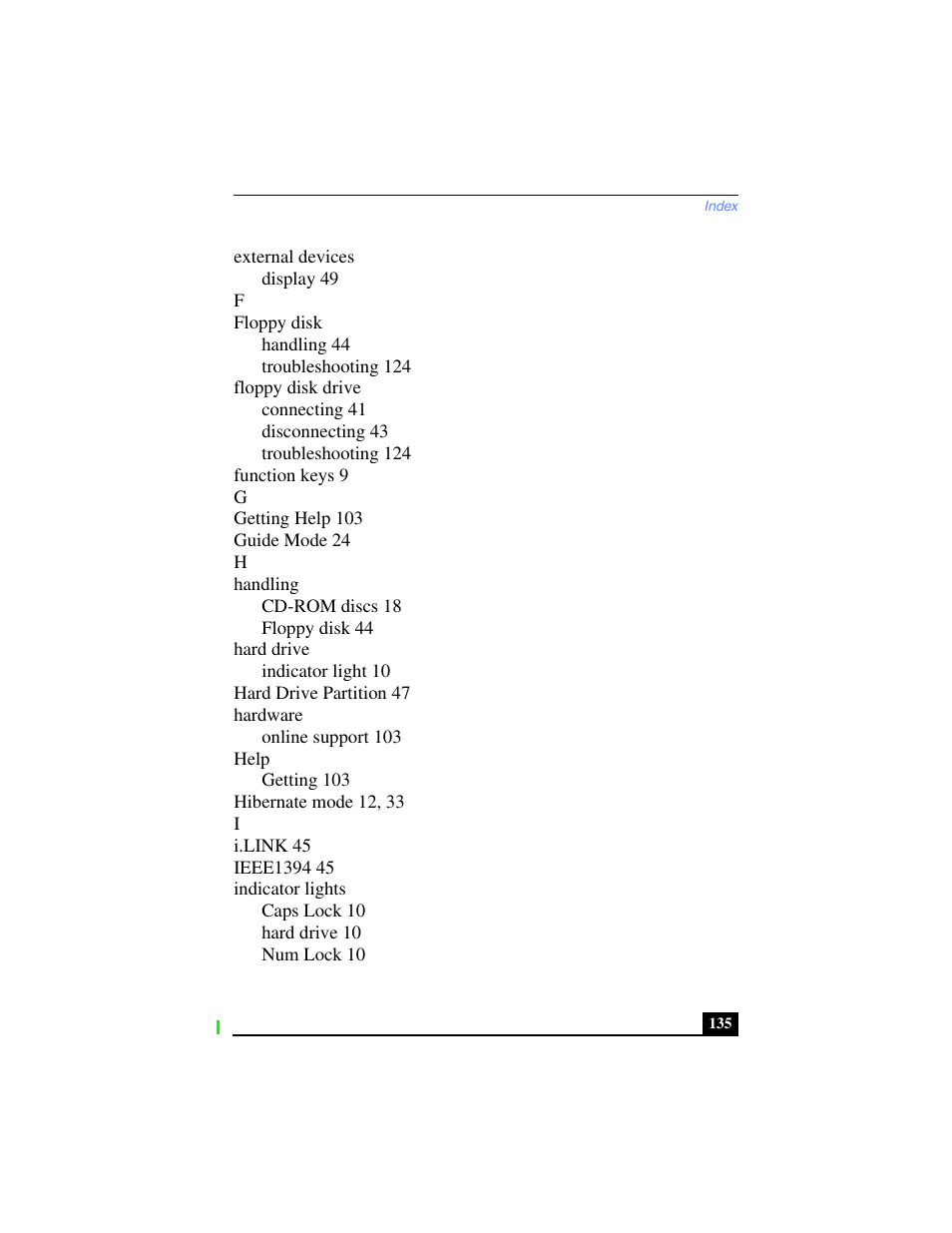 Sony PCG-SR33 User Manual | Page 135 / 139