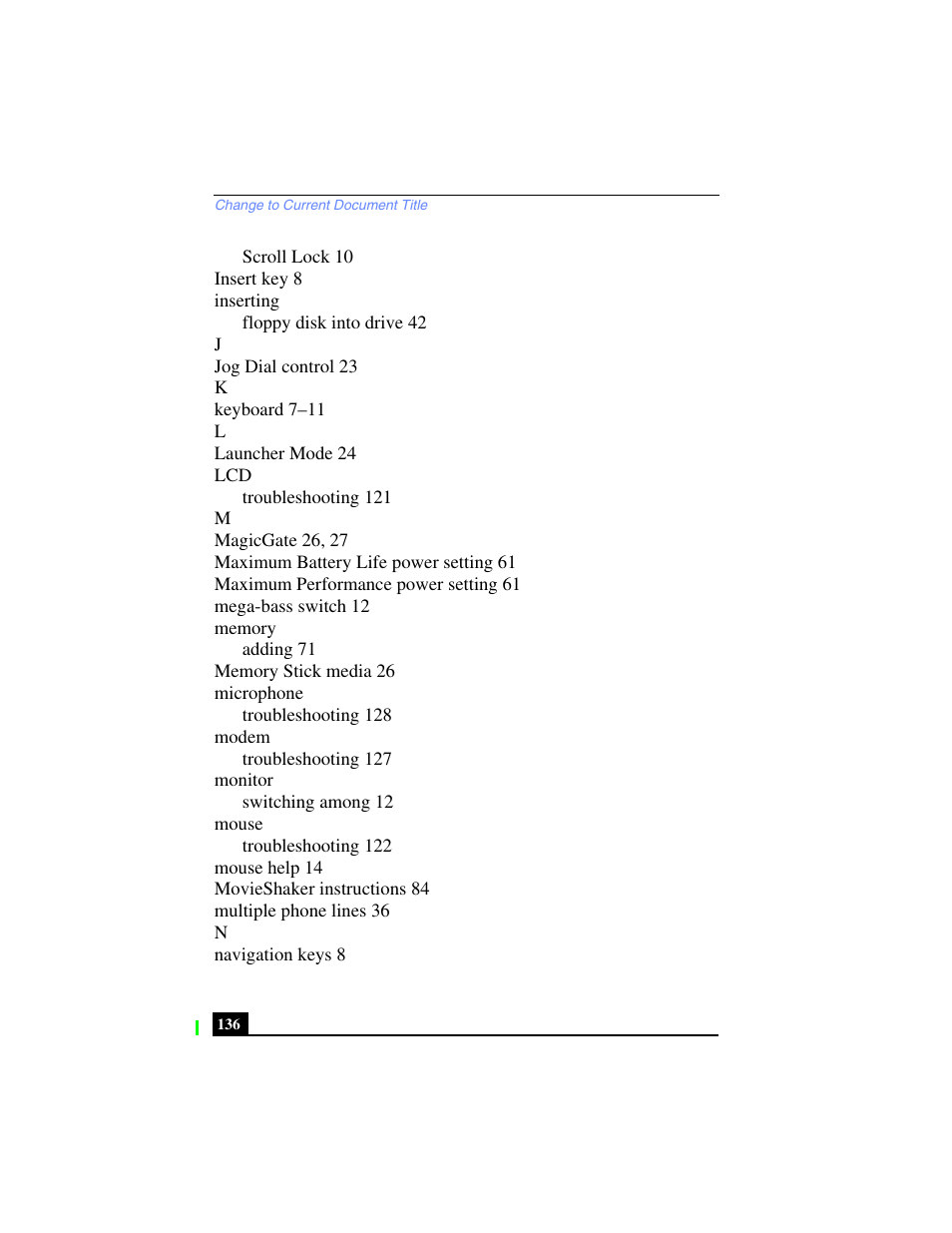 Sony PCG-SR33 User Manual | Page 136 / 139