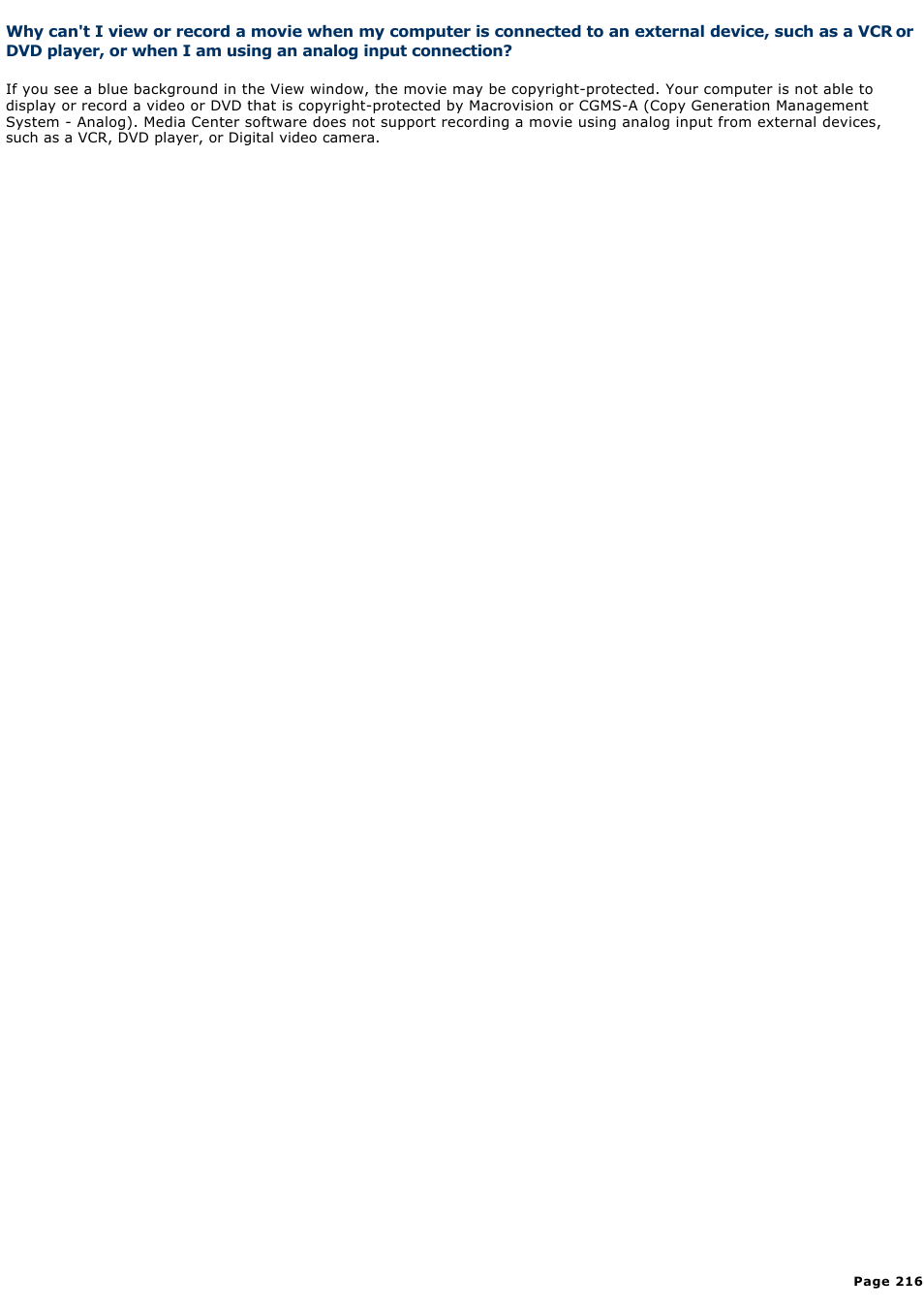 Sony VGC-RA910G User Manual | Page 216 / 254