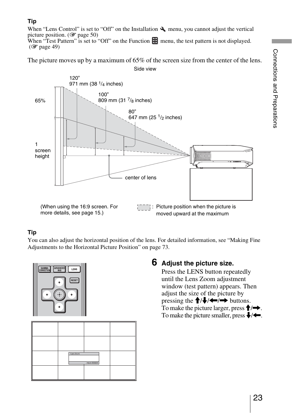 Sony VPL-5400ES User Manual | Page 23 / 80