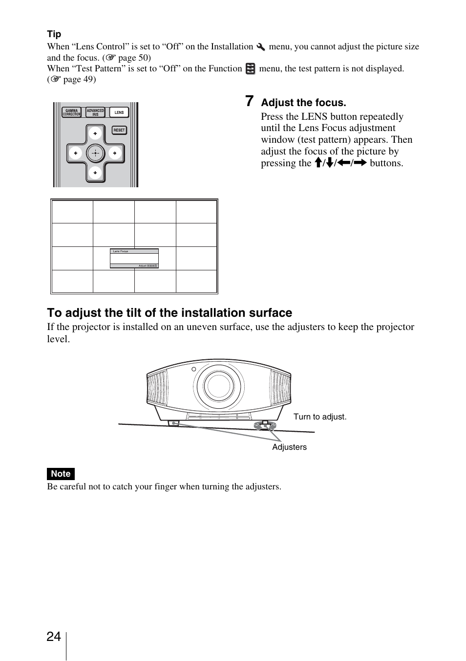 Sony VPL-5400ES User Manual | Page 24 / 80