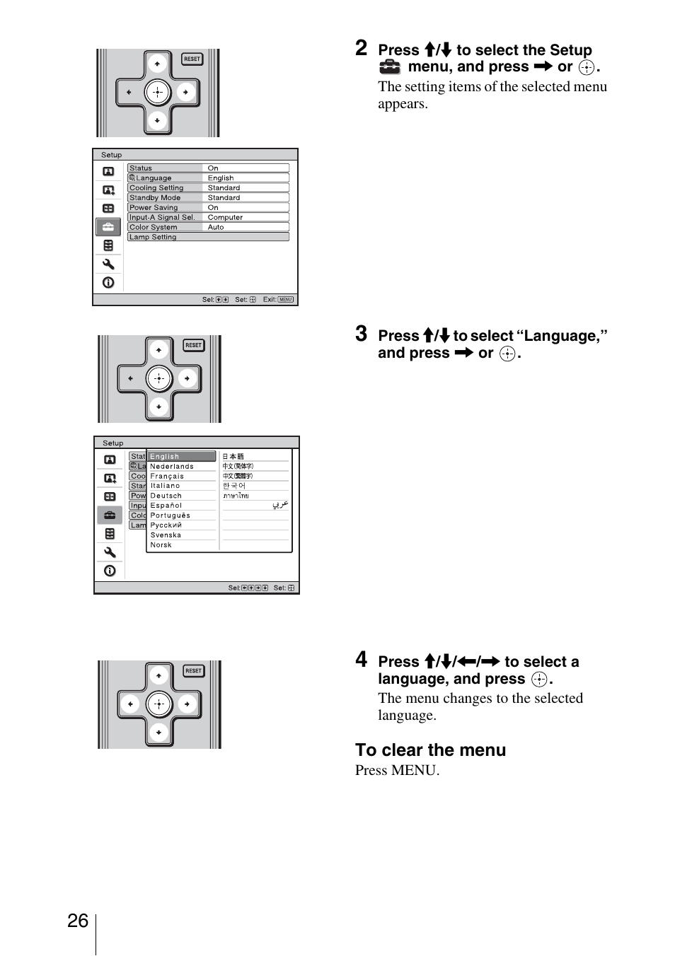 Sony VPL-5400ES User Manual | Page 26 / 80