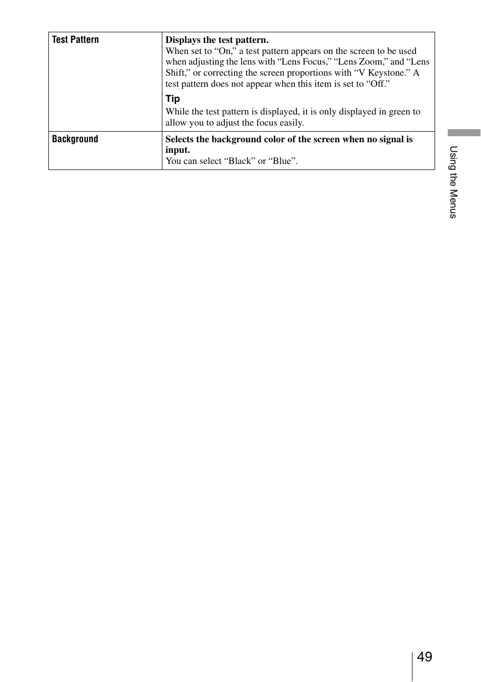 Sony VPL-5400ES User Manual | Page 49 / 80