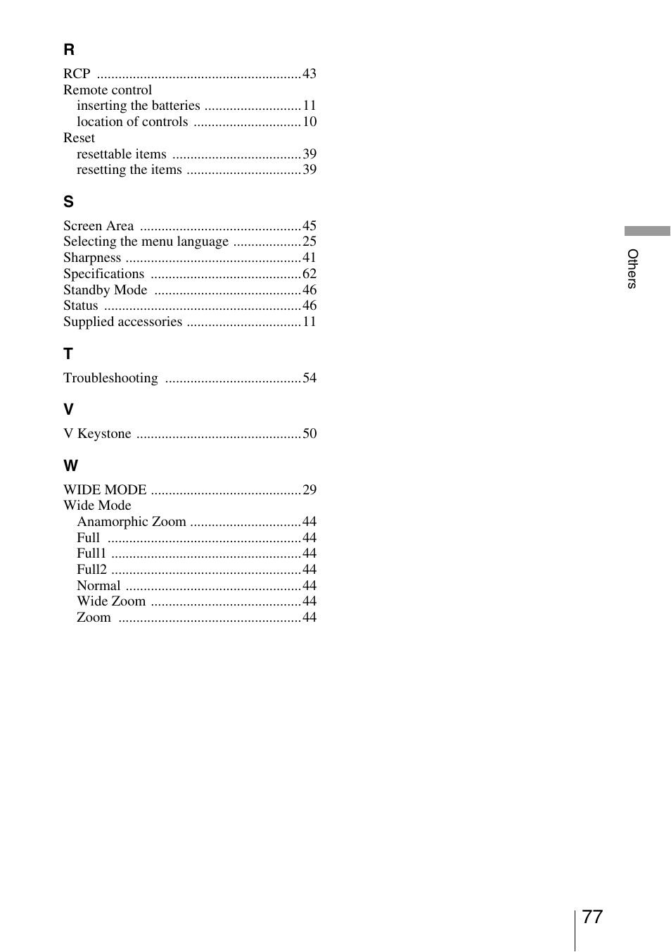 Sony VPL-5400ES User Manual | Page 77 / 80