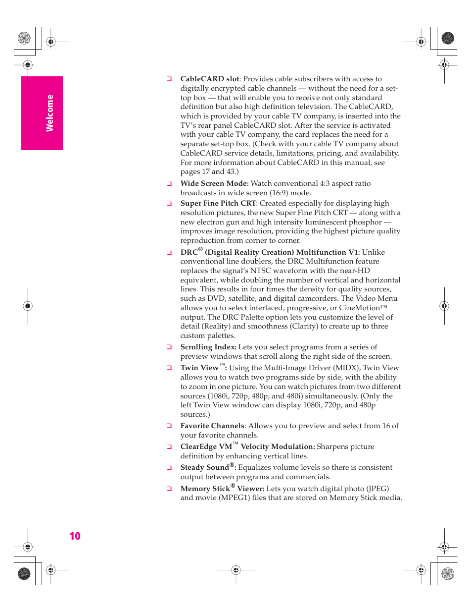 Sony KD-34XBR960N User Manual | Page 11 / 127