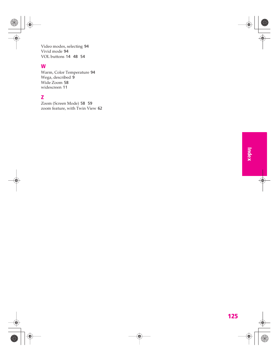 Sony KD-34XBR960N User Manual | Page 126 / 127