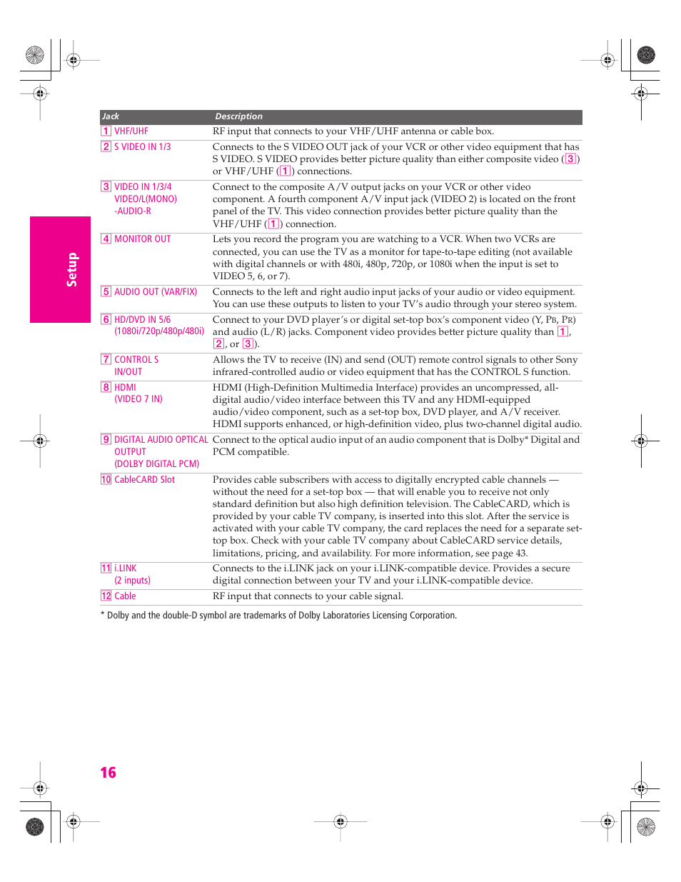 Sony KD-34XBR960N User Manual | Page 17 / 127