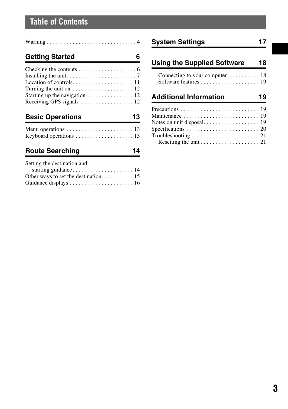 Sony NV-U70 User Manual | Page 3 / 68