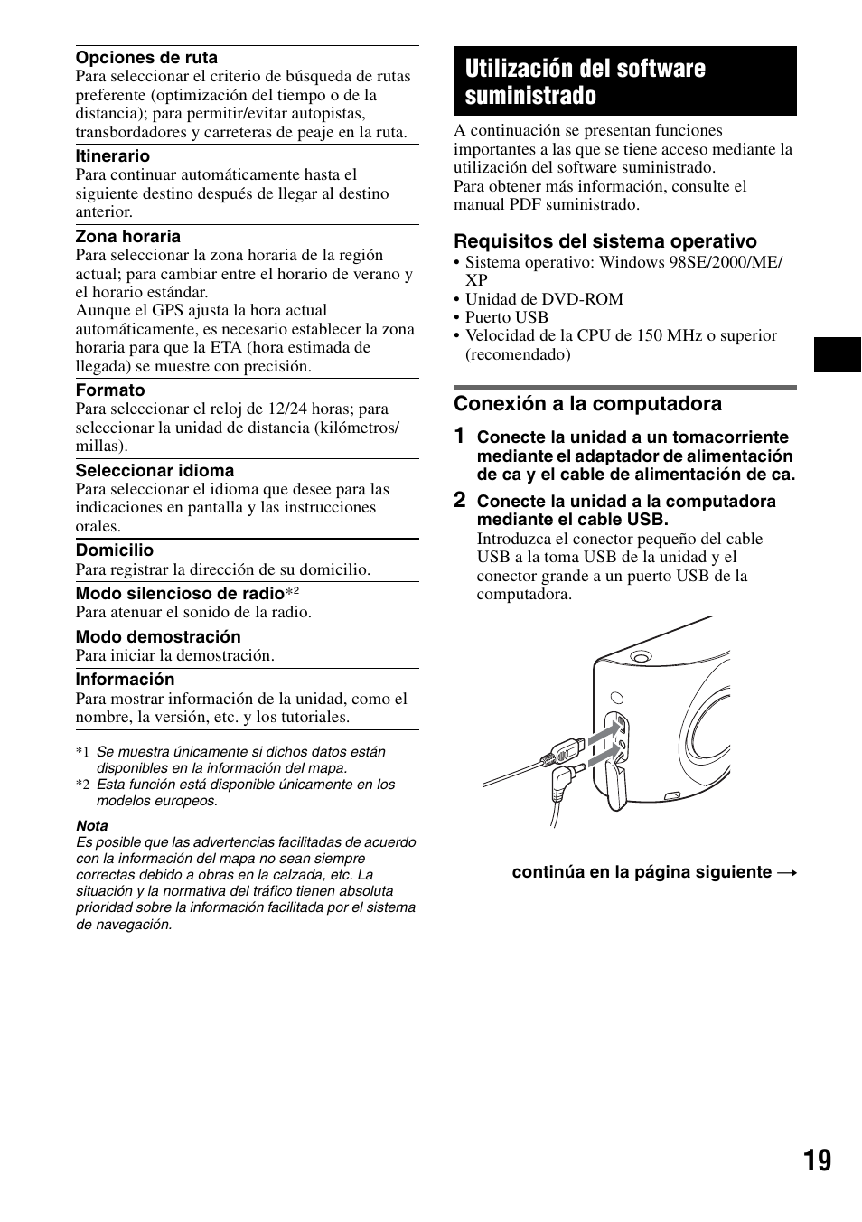 Utilización del software suministrado, Conexión a la computadora | Sony NV-U70 User Manual | Page 61 / 68