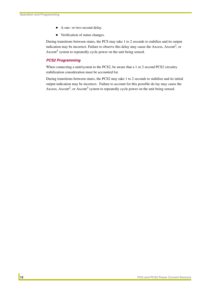 Pcs2 programming | AMX Power Current Sensors PCS User Manual | Page 16 / 18