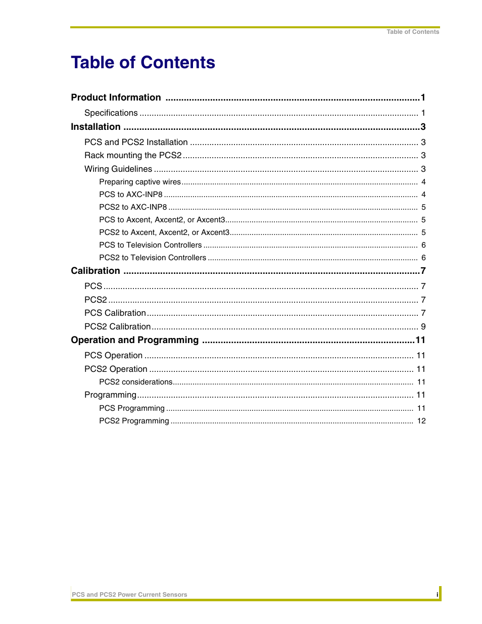 AMX Power Current Sensors PCS User Manual | Page 3 / 18