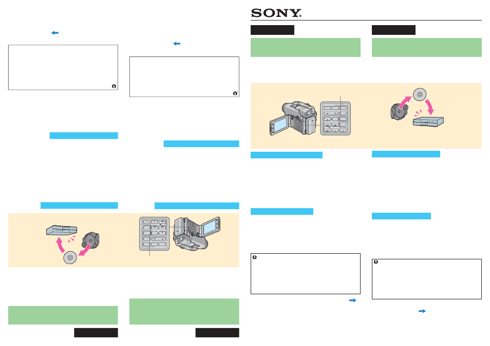 Sony DCR-DVD301 User Manual | 2 pages