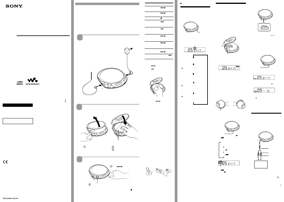 Sony D-E330 User Manual | 2 pages