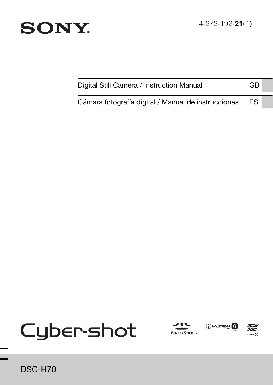 Sony DSC-H70 User Manual | 48 pages