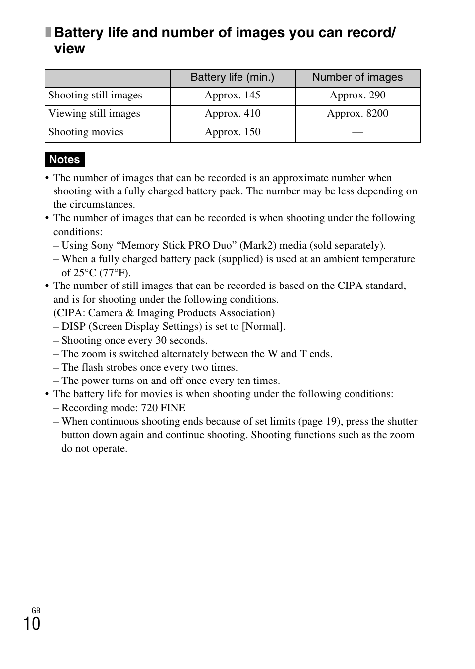 Sony DSC-H70 User Manual | Page 10 / 48
